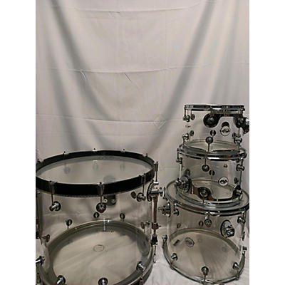 DW Used DW 4 piece Design Series Acrylic Black Drum Kit