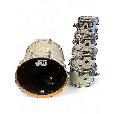 Used DW 5 Piece 2002 Pre-Collectors Pearl White Drum Kit