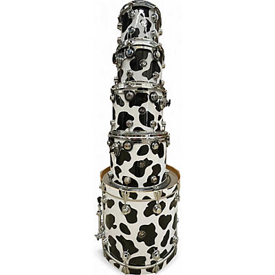 Used DW 5 Piece Collector's Series COW PATTERN Drum Kit