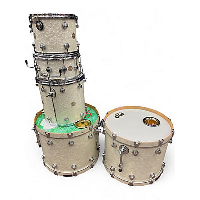 Used DW 5 Piece Collector's Series Pearl White Drum Kit