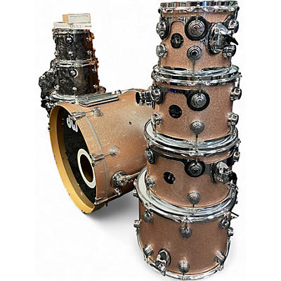 Used DW 5 Piece Collector's Series Silver Sparkle Drum Kit