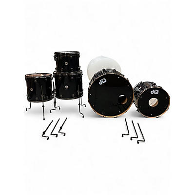 Used DW 5 Piece Collector's Series ghost black  Drum Kit