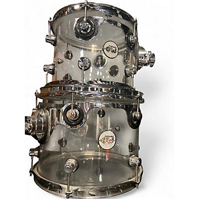 Used DW 5 Piece Design Series Acrylic Clear Drum Kit