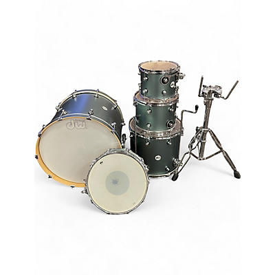 DW Used DW 5 Piece Design Series Satin sage metallic Drum Kit