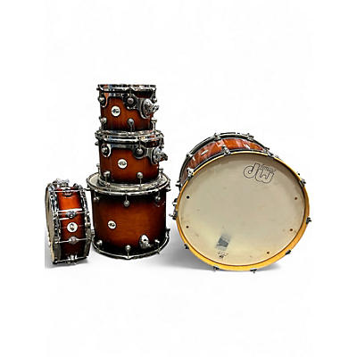 Used DW 5 Piece Design Series Tobacco Burst Drum Kit