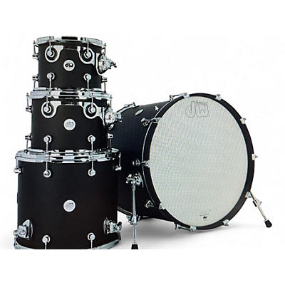 Used DW 5 Piece Design Series w/ 8" Design Series Rack Tom  Satin Black Drum Kit