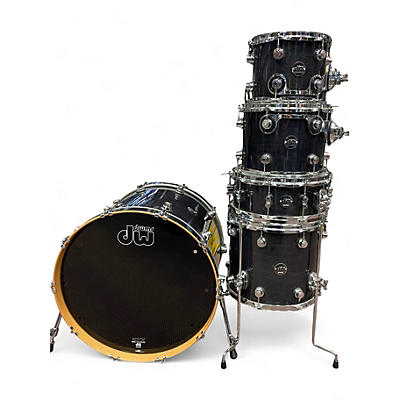 Used DW 5 Piece Performance Series Ebony Drum Kit