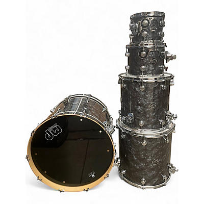 Used DW 5 Piece Performance Series Silver Oyster Pearl Drum Kit