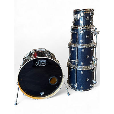 Used DW 5 Piece Performance Series indigo glass Drum Kit