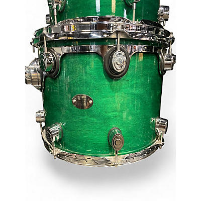 Used DW 5 Piece WORKSHOP  GREEN SATIN Drum Kit