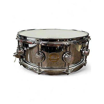 Used DW 5.5X14 COLLECTORS CHROME OVER  STEEL 14X5.5 CHROME OVER STEEL Drum