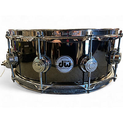Used DW 5.5X14 Collectors Black Nickel Over Brass Black Drum