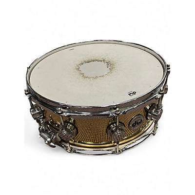 Used DW 5.5X14 Collector's Series Brass Snare Polished Brass Drum