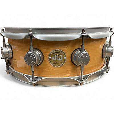 Used DW 5.5X14 Collector's Series Exotic Bamboo Snare Natural Gloss Drum