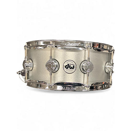 Used DW 5.5X14 Collector's Series Snare Silver Drum Silver 10