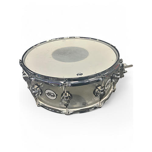 Used DW 5.5X14 Design Series Acrylic Snare Ckear Drum Ckear 10