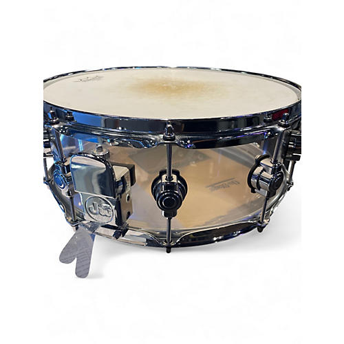 Used DW 5.5X14.5 Design Series Acrylic Snare Clear Drum Clear 145