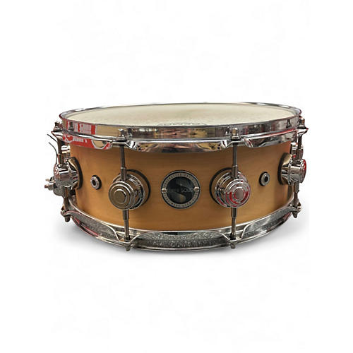 Used DW 5X14 Collector's Series Finish Ply Super Solid Maple Snare Natural Drum Natural 8