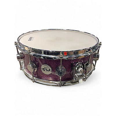 Used DW 5X14 Collector's Series Snare PURPLE SPARKLE Drum