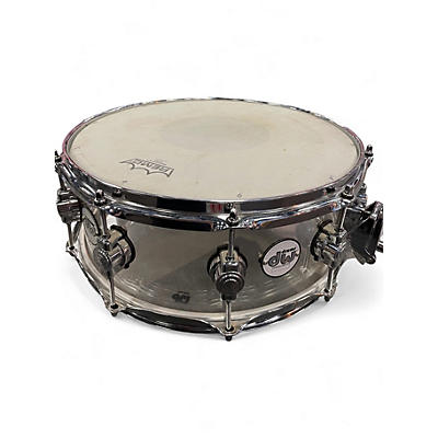 Used DW 5X14 Design Series Acrylic Snare Clear Drum