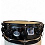 Used DW 5X14 Smooth Brass Snare Black Drum Black 8