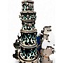 Used DW 6 Piece Collector's Series Exotic Blue Ghost Flames Drum Kit Blue Ghost Flames