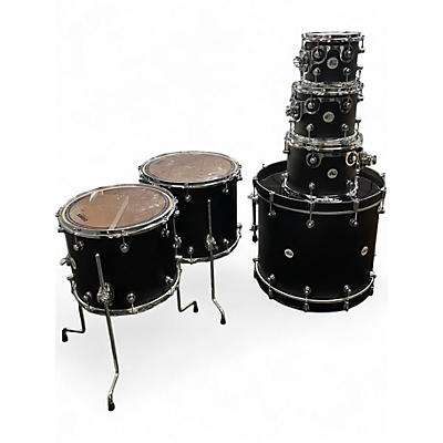 Used DW 6 Piece Design Series Black Drum Kit