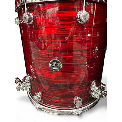 Used DW 6 Piece Performance Series Antique Ruby Oyster Drum Kit