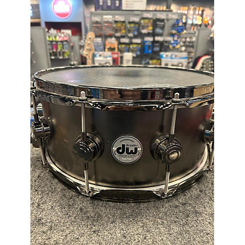 DW Used DW 6.5X14 Collector's Series Black Nickel Over Brass Drum Black Nickel Black Nickel 15