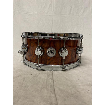 DW Used DW 6.5X14 Collector's Series Exotic Snare Drum Bubinga Waterfall