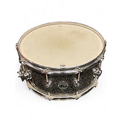 Used DW 6.5X14 Collector's Series FinishPly Snare BLACK GALAXY WITH CHROME Drum