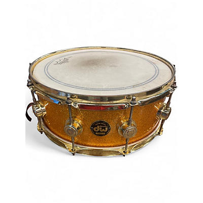Used DW 6.5X14 Collector's Series Maple Snare Gold Drum