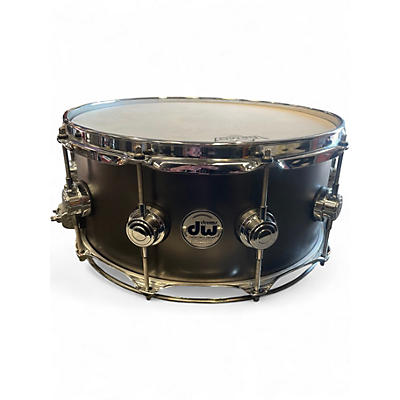 Used DW 6.5X14 Collector's Series Snare BRUSH NICKEL Drum