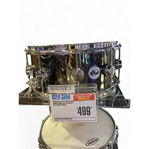 Used DW 6.5X14 Collector's Series Snare Black Nickel Over Brass Drum Black Nickel Over Brass 15