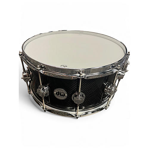 Used DW 6.5X14 Collector's Series Snare Carbon Fiber Drum Carbon Fiber 15