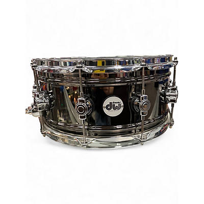 Used DW 6.5X14 DESIGN SERIES BLACK NICKEL OVER BRASS SNARE PLATED Drum