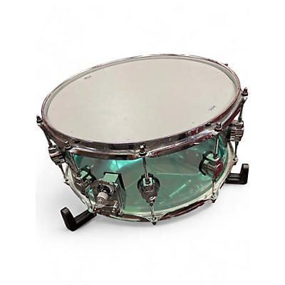 Used DW 6.5X14 Design Series Acrylic Snare SEA GLASS Drum