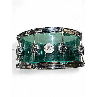 Used DW 6.5X14 Design Series Acrylic Snare Sea Glass Drum