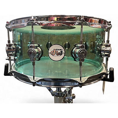 Used DW 6.5X14 Design Series Acrylic Snare Sea Glass Drum