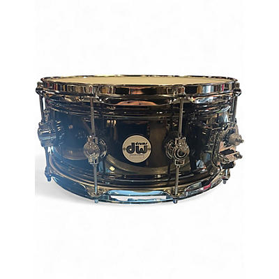 Used DW 6.5X14 Design Series Black Nickel Over Brass Black Brass Drum