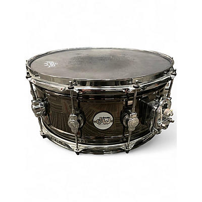 Used DW 6.5X14 Design Series Snare BLACK NICKEL OVER BRASS Drum