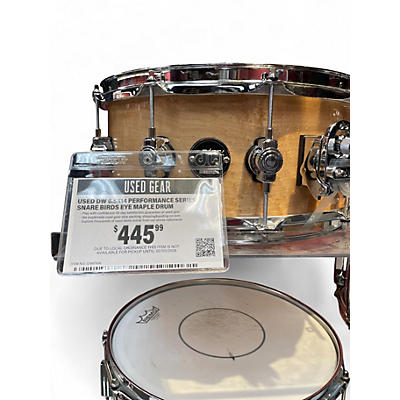 Used DW 6.5X14 Performance Series Snare Birds Eye Maple Drum