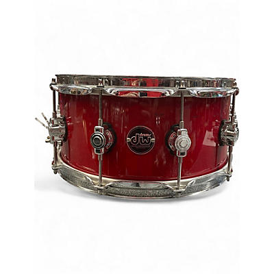 Used DW 6.5X14 Performance Series Snare Crimson Red Trans Drum