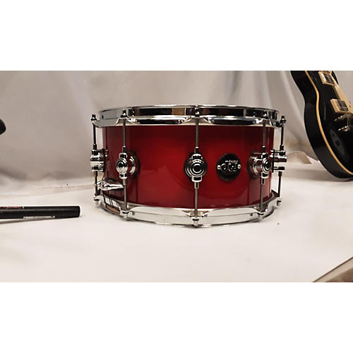 DW Used DW 6.5X14 Performance Series Snare Drum Candy Apple Red Candy Apple Red 15