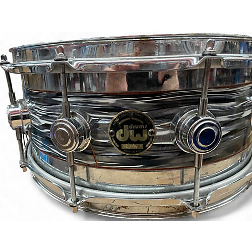 Used DW 6X14 Collector's Edge Series Finish Ply Snare Black Onyx Drum Black Onyx 13