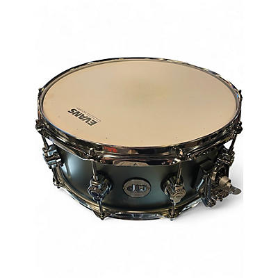 Used DW 6X14 Design Series Snare Sage Green Metallic Drum