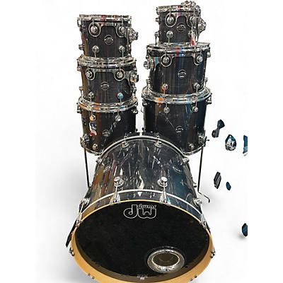 Used DW 7 Piece 7 PIECE PERFORMANCE EBONY STAIN Drum Kit