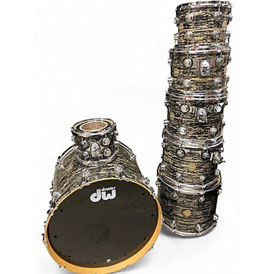 Used DW 7 Piece Collector's Series black oyster glass Drum Kit