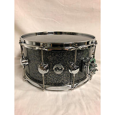 DW Used DW 7X14 Collector's Series Maple Snare VLT Drum BLACK SPARKLE