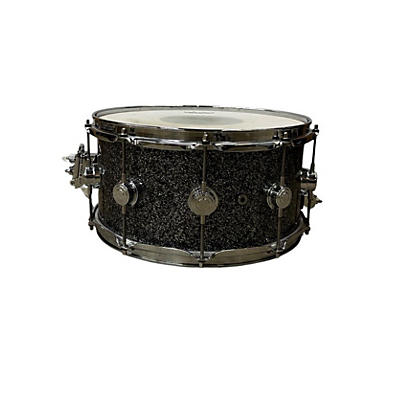 DW Used DW 7X14 Collector's Series Maple Standard Snare Drum Black Galaxy